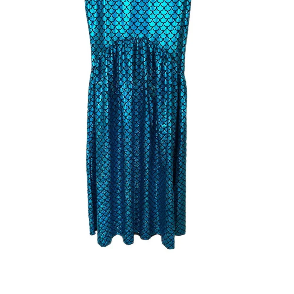 Forplay  Women's Sexy Coral Reef Mermaid Metallic Blue Scale Costume Size XS New - Picture 4 of 5